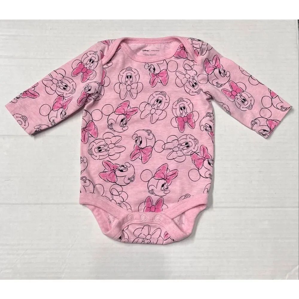 Disney Jumping Beans Baby Basics Minnie Mouse Bodysuit Size Newborn
